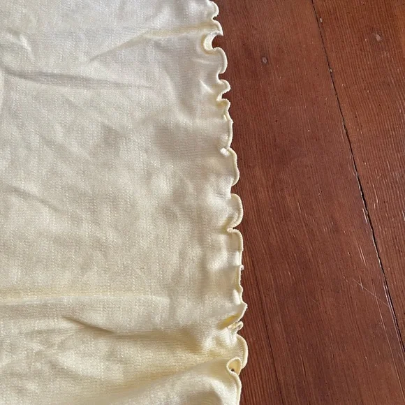 Free People Butter Yellow Lace Accent Top - Picture 2 of 6